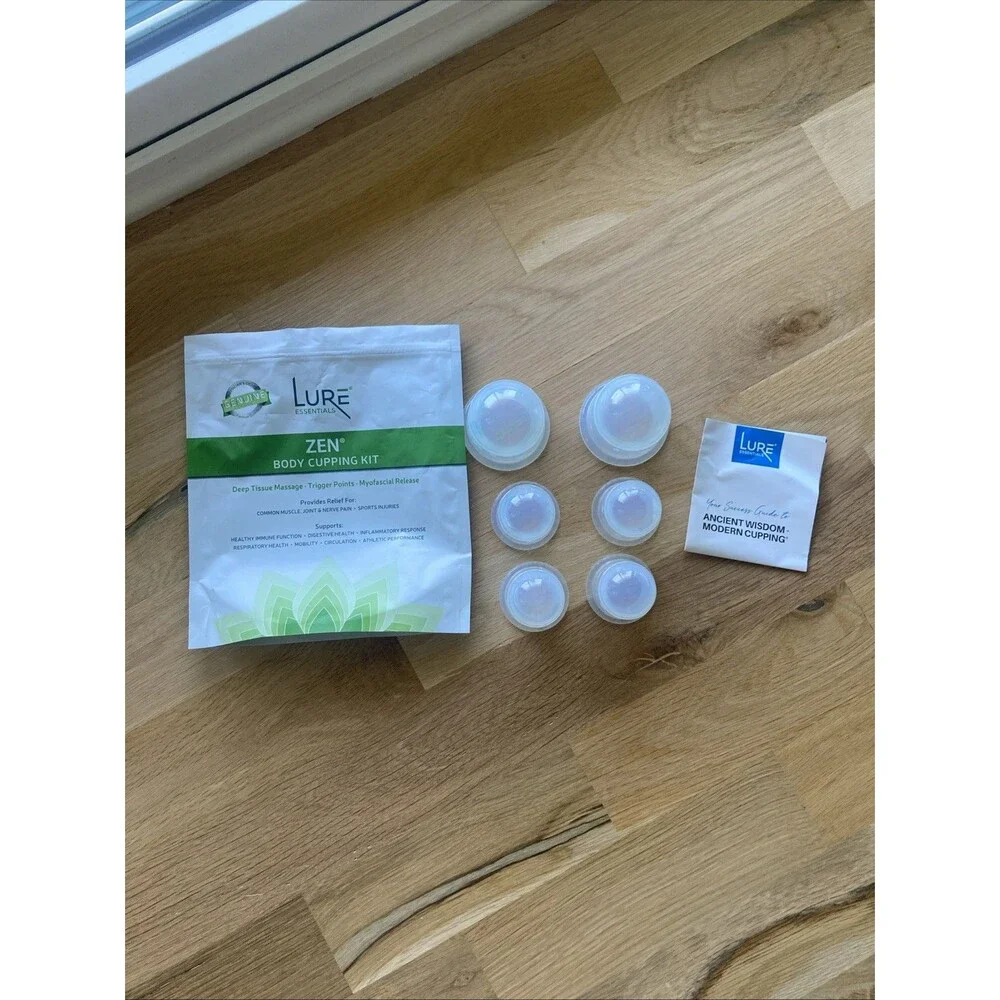 Lure Essentials Zen Body Cupping Kit- 6 Piece Set- For Muscle Nerve Joint Pain